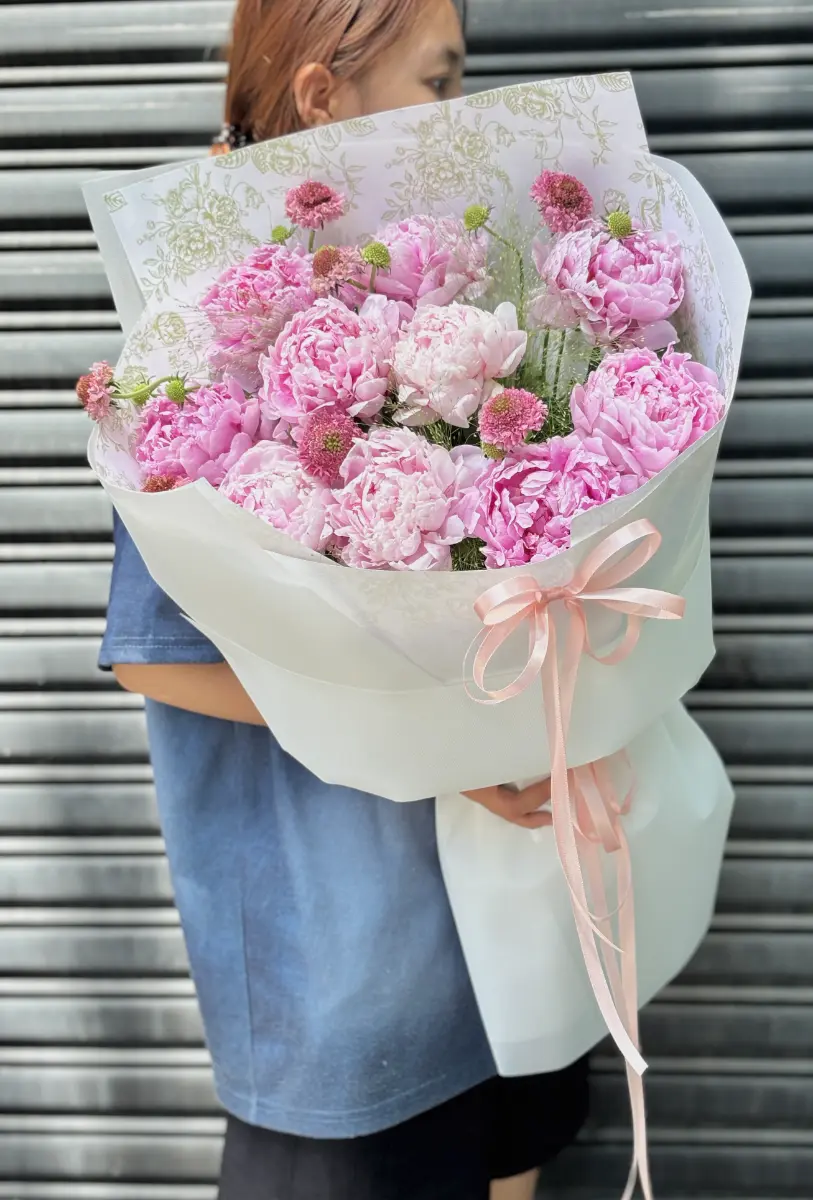 Bó hoa peony tiểu thư