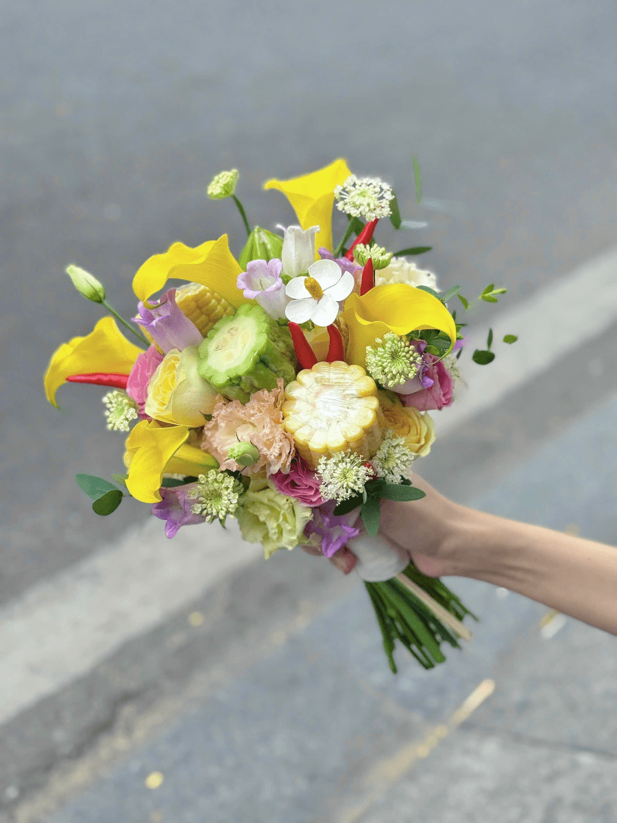 Bó hoa cưới Rau củ